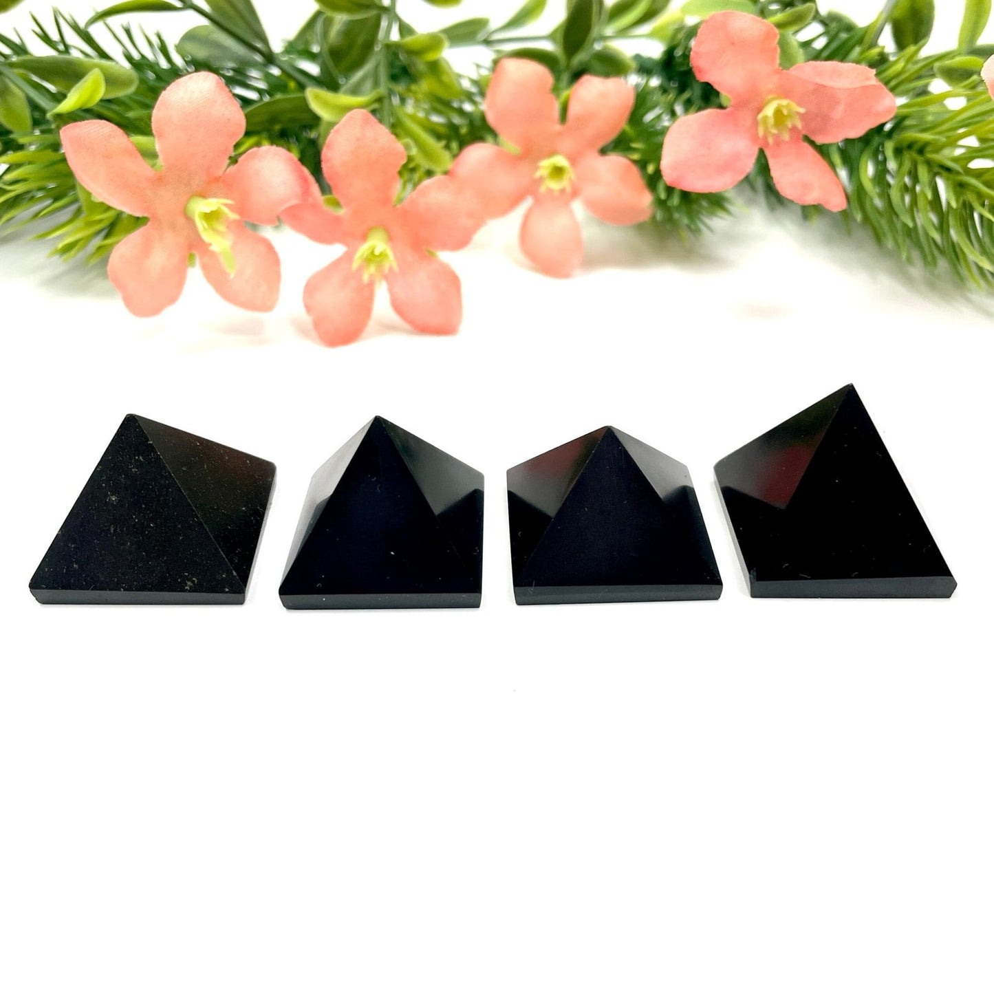 Black Obsidian Crystal Pyramid – Grounding & Healing Crystal | Natural Energy Stone - Healing Crystal for Energy, Meditation, and Balance