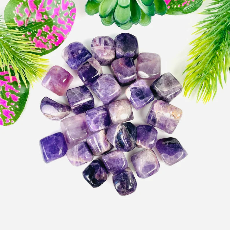 Amethyst Tumbled Stone Wholesale tumbles crystal Bag Nice Quality - Healing Crystal for Energy, Meditation, and Balance