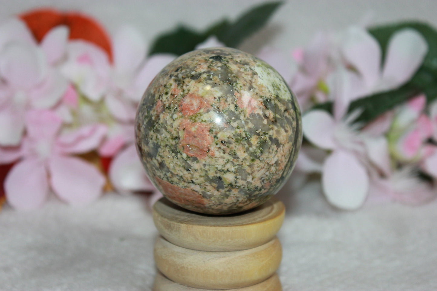 Unakite Crystal Ball 57mm - Healing Crystal for Energy, Meditation, and Balance