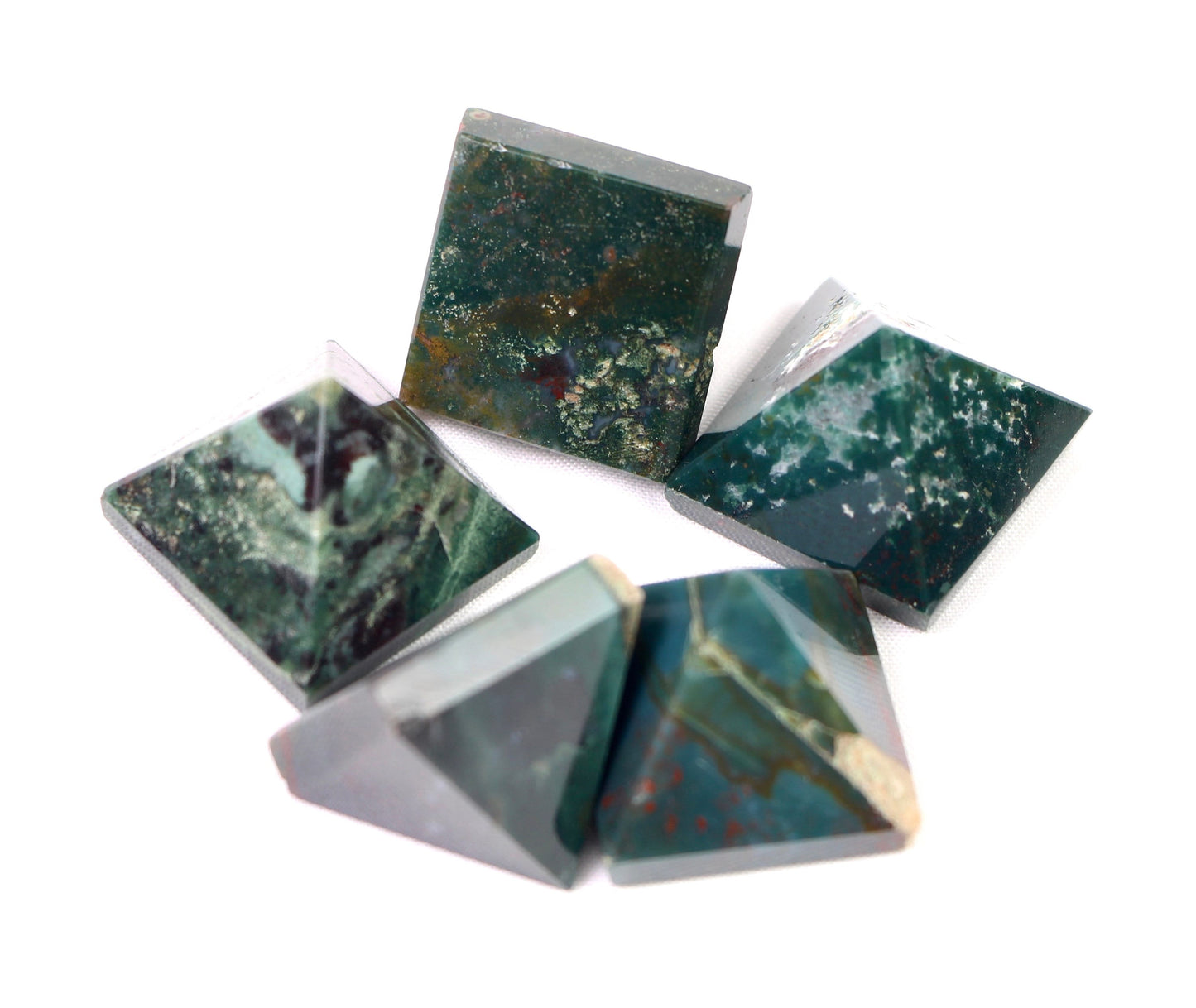 Bloodstone Crystal Pyramid, Bloodstone Healing Pyramid, Crystal Pyramid for Crystal Grid - Healing Crystal for Energy, Meditation, and Balance