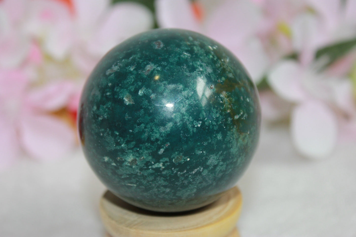 Moss Agate Crystal Ball 57mm - Healing Crystal for Energy, Meditation, and Balance