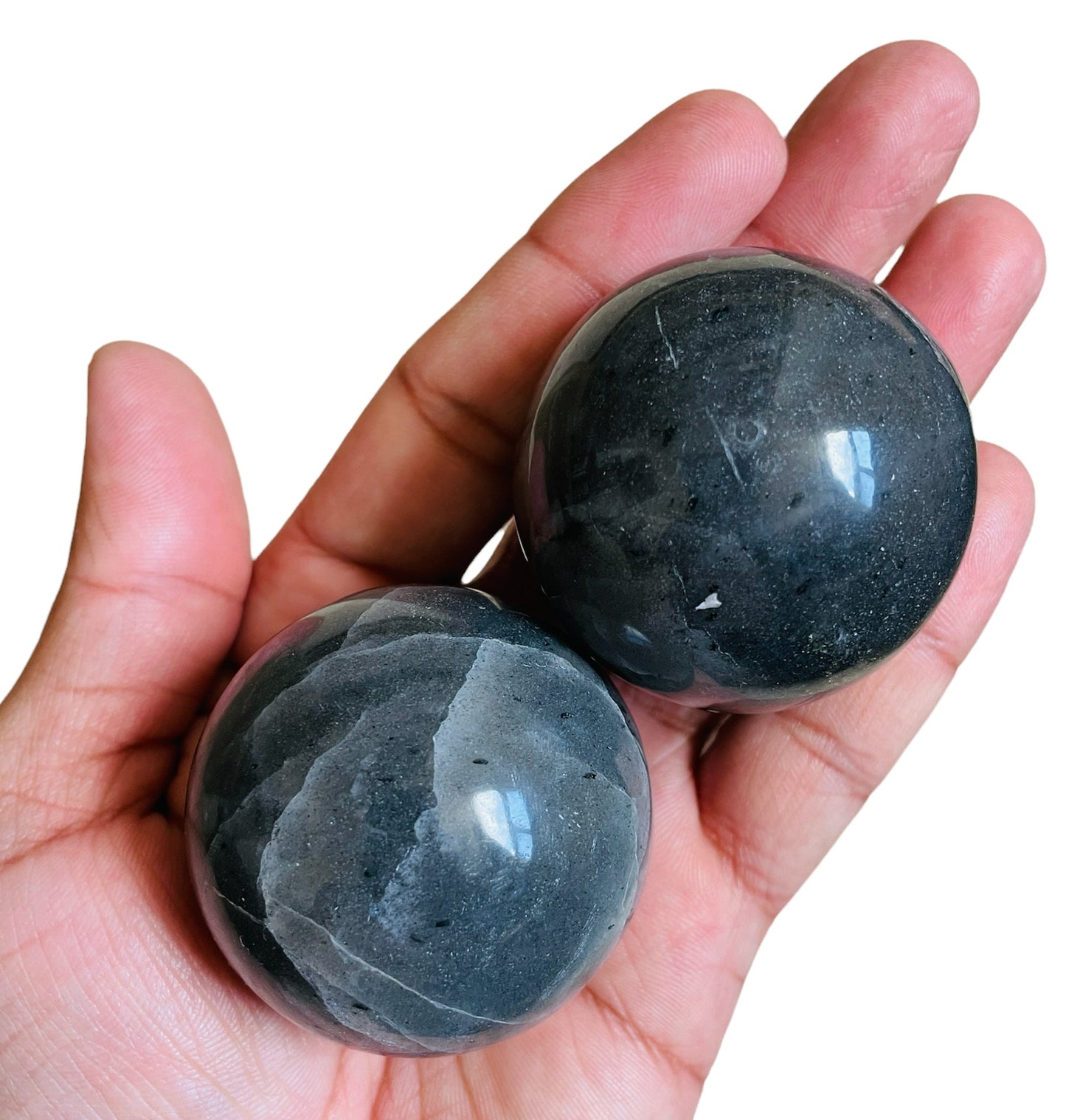 Grey Jasper Sphere, Crystal Ball, Grey agate sphere, crystal sphere 156g | 49 mm - Healing Crystal for Energy, Meditation, and Balance