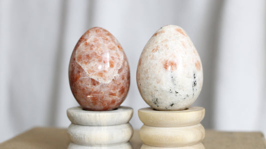 Sunstone Egg Crystal 160 G, Crystal Egg - Healing Crystal for Energy, Meditation, and Balance