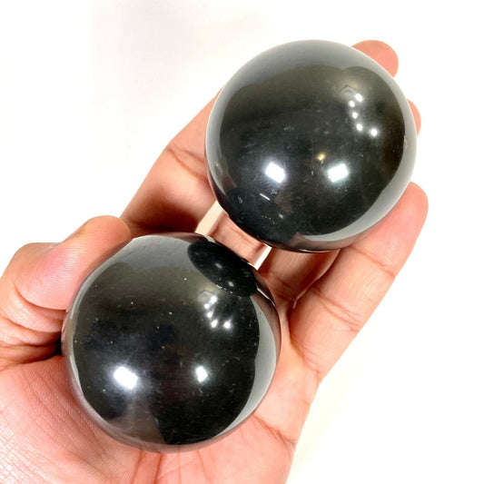 Black Tourmaline Crystal Sphere, Black Tourmaline Crystal Ball – Grounding & Healing Crystal | Natural Energy Stone - Healing Crystal for Energy, Meditation, and Balance