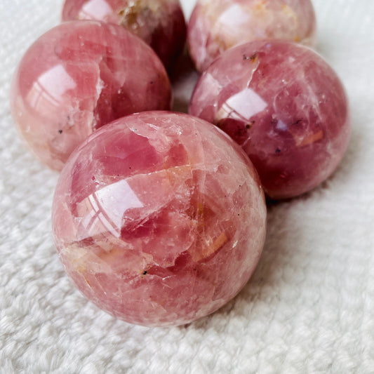 Rose Quartz Spheres Agate Balls 55-60mm | Healing Crystal - Healing Crystal for Energy, Meditation, and Balance