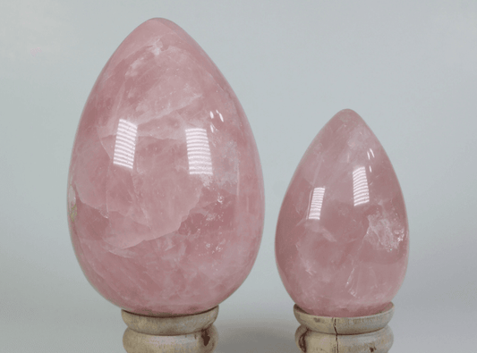 Rose Quartz Crystal Egg, Rose Quartz Extra Large Crystal Egg, Rose Quartz Gemstone Egg, Rose Quartz Egg - Healing Crystal for Energy, Meditation, and Balance