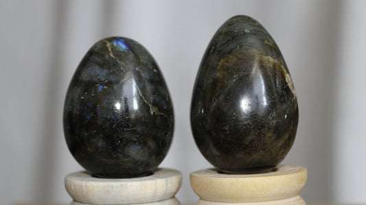 Labradorite Eggs | Labradorite Crystal | Polished Labradorite | Crystal Egg | 5.5 OZ,160G / 2.3" Tall | Healing Crystals - Healing Crystal for Energy, Meditation, and Balance