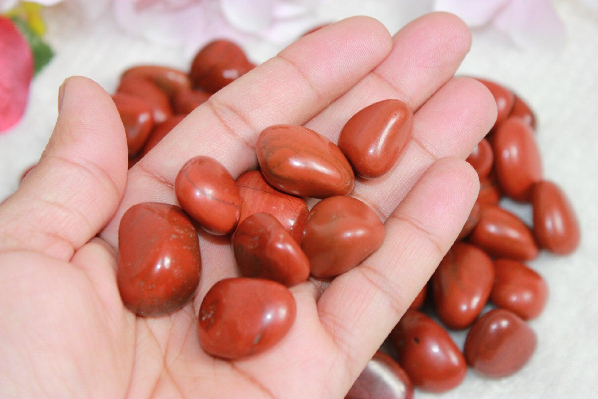 Red Jasper Polished Tumbled One piece | Healing Crystal - Healing Crystal for Energy, Meditation, and Balance