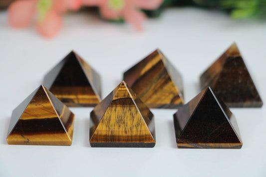 Tigers Eye Crystal Pyramid – Grounding & Healing Crystal | Natural Energy Stone - Healing Crystal for Energy, Meditation, and Balance