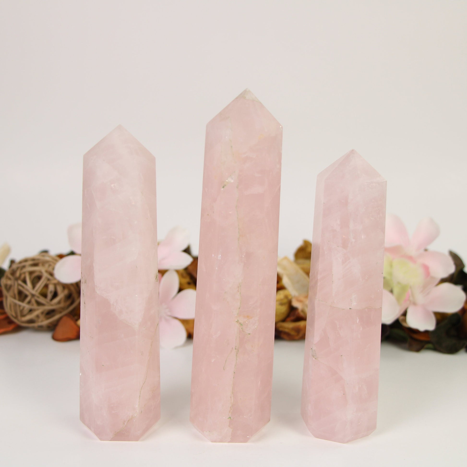 Rose Quartz Crystal Tower Large Crystal Obelisk Jumbo Size Six Faceted Healing Crystal Wand - Healing Crystal for Energy, Meditation, and Balance