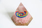 Rose Quartz Orgone Pyramid, Hexagon Orgonite Pyramid - Healing Crystal for Energy, Meditation, and Balance