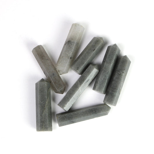 Gray Agate Crystal Tower Point, Gray Agate Healing Crystal Tower, Gray Agate terminated crystal single points - Healing Crystal for Energy, Meditation, and Balance