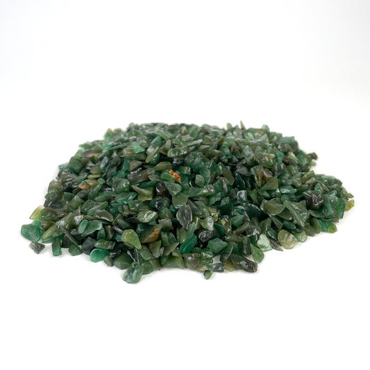Green Jade Crystal Chips, Green Jade Mini Tumbled Stone, Polished Tumbled Crystal Chips, Gemstone Chips - Healing Crystal for Energy, Meditation, and Balance