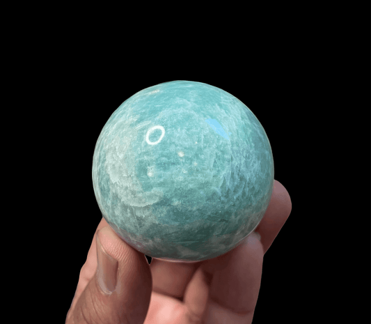 Amazonite Crystal Sphere – Grounding & Healing Crystal | Natural Energy Stone - Healing Crystal for Energy, Meditation, and Balance