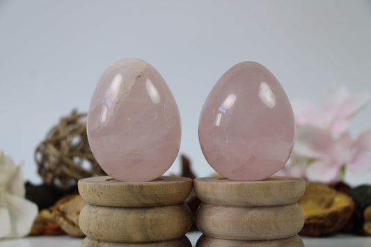 Rose Quartz Eggs | Rose Quartz Crystal | Polished Rose Quartz | Crystal Egg | Healing Crystals - Healing Crystal for Energy, Meditation, and Balance