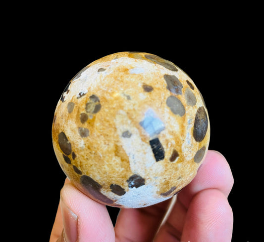 Crystal Spheres-Leopard Skin Jasper-Gemstone balls 47mm | 140 - Healing Crystal for Energy, Meditation, and Balance