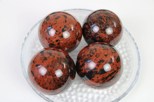 Mahogany Obsidian Crystal Sphere, Mahogany Obsidian Crystal Ball – Grounding & Healing Crystal | Natural Energy Stone - Healing Crystal for Energy, Meditation, and Balance
