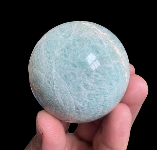 Amazonite Crystal Ball, Amazonite Crystal Sphere, Amazonite Crystal Stone Ball Size 54 mm, 200g/7.5 Oz - Healing Crystal for Energy, Meditation, and Balance