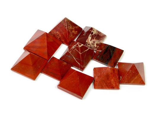 Red Jasper Crystal Pyramid, Red Jasper Healing Pyramid, Crystal Pyramid for Crystal Grid - Healing Crystal for Energy, Meditation, and Balance