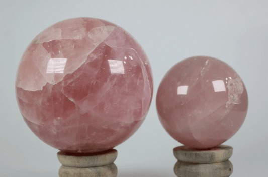 Rose Quartz Crystal Sphere, Rose Quartz Healing Crystal Ball Large Size Sphere - Healing Crystal for Energy, Meditation, and Balance
