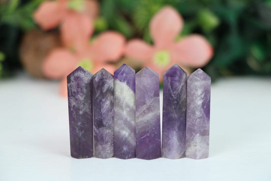 Amethyst Crystal Tower Point - Healing Crystal for Energy, Meditation, and Balance