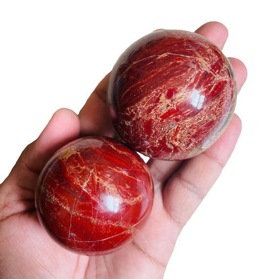 Red Jasper Sphere Crystal Ball Sphere, 180-220 g Red Jasper Crystal Ball - Healing Crystal for Energy, Meditation, and Balance