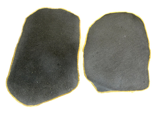 Natural Black Agate Coaster Extra Large Size, Black Crystal Platter Coaster, Natural Shape Coaster - Healing Crystal for Energy, Meditation, and Balance