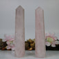 Rose Quartz Crystal Tower six sided crystal tower healing stick nice quality Rose quartz stone - Healing Crystal for Energy, Meditation, and Balance