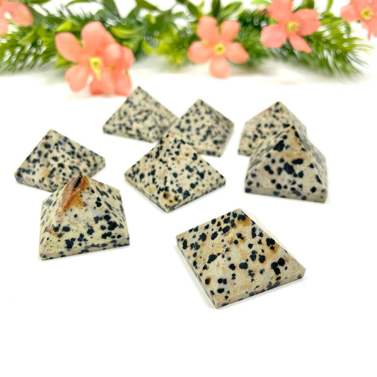 Dalmatian Jasper Crystal Pyramid – Grounding & Healing Crystal | Natural Energy Stone - Healing Crystal for Energy, Meditation, and Balance