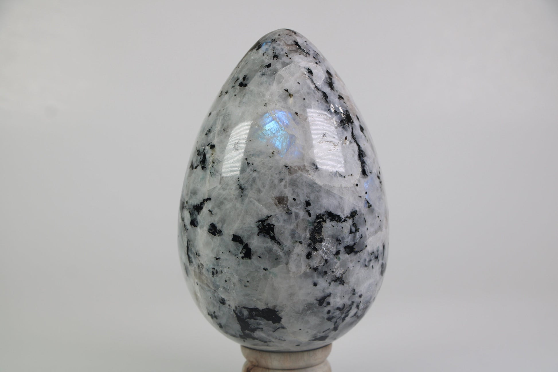 Rainbow Moonstone Crystal Egg, Extra Large Crystal Egg Moonstone, Moonstone Gemstone Egg, Healing crystal Egg - Healing Crystal for Energy, Meditation, and Balance