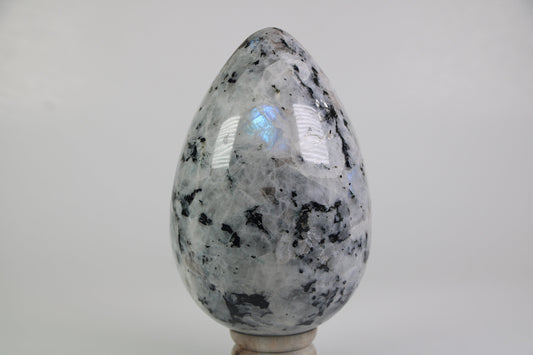 Rainbow Moonstone Crystal Egg, Extra Large Crystal Egg Moonstone, Moonstone Gemstone Egg, Healing crystal Egg - Healing Crystal for Energy, Meditation, and Balance
