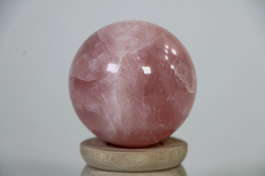 Rose Quartz Crystal Sphere, Best Quality Rose Quartz Crystal Ball - Healing Crystal for Energy, Meditation, and Balance