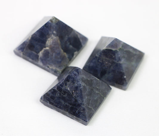 Sodalite Crystal Pyramid, Sodalite Healing Pyramid, Crystal Pyramid for Crystal Grid - Healing Crystal for Energy, Meditation, and Balance