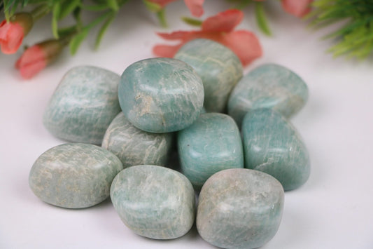 Amazonite Tumbled Stone Bag- Wholesale 1 LB bag- Polished Gemstone Healing Crystals High Quality - Healing Crystal for Energy, Meditation, and Balance