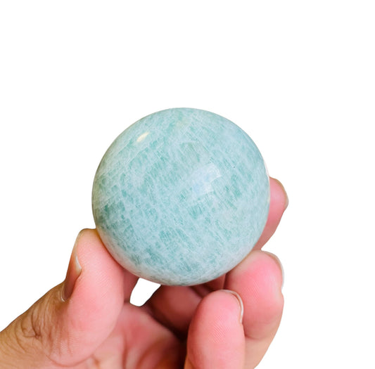 Amazonite Sphere-Crystal Sphere-Crystal Ball-Size 43 mm, 105g/4 Oz - Healing Crystal for Energy, Meditation, and Balance
