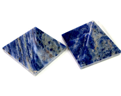 Large Sodalite Crystal Pyramid, Sodalite Healing Pyramid, Crystal Pyramid for Crystal Grid - Healing Crystal for Energy, Meditation, and Balance