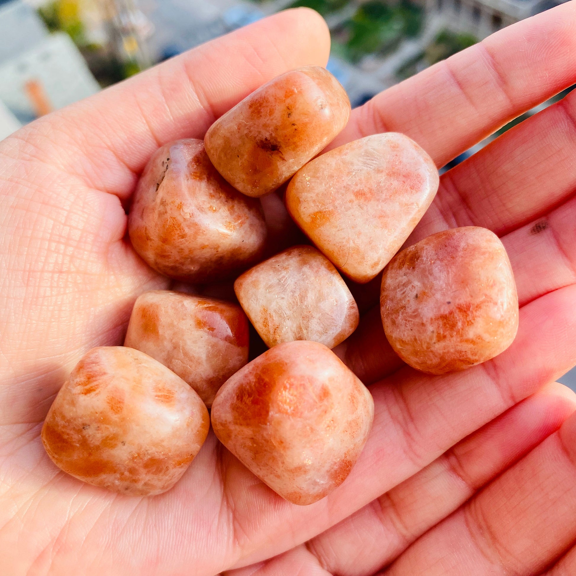 Sunstone Tumbled polished natural crystal - Healing Crystal for Energy, Meditation, and Balance