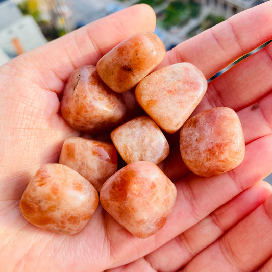 Sunstone Tumbled polished natural crystal - Healing Crystal for Energy, Meditation, and Balance