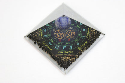 Orgone Pyramid-Natural Black Obsidian Stone Orgonite Pyramid- Prediction Pyramid – Grounding & Healing Crystal | Natural Energy Stone - Healing Crystal for Energy, Meditation, and Balance