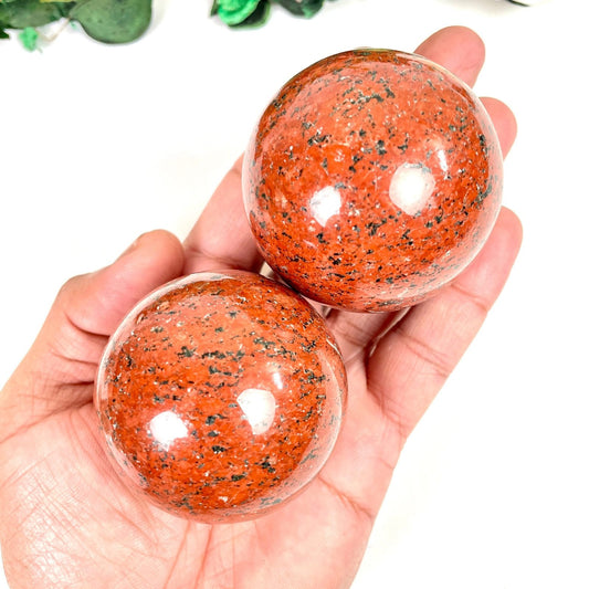 Natural Red Que Sera Crystal Sphere, Pure Red Crystal Ball Que Sera – Grounding & Healing Crystal | Natural Energy Stone - Healing Crystal for Energy, Meditation, and Balance