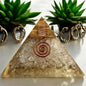 Crystal Quartz Orgone Pyramid (70-75mm) – Amplify Energy and Clarity Orgone Pyramids 70-75 mm - Healing Crystal for Energy, Meditation, and Balance