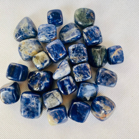 Sodalite Tumbled Stone | Healing Crystal - Healing Crystal for Energy, Meditation, and Balance