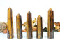 Tigers Eye Towers Crystal Wand Obelisk High Quality Tower Healing Crystals Wand, Medium Size 8 faceted Pencil Tower - Healing Crystal for Energy, Meditation, and Balance