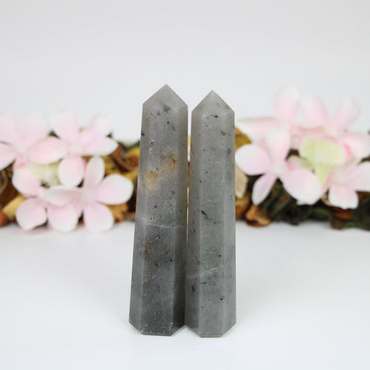 Grey Jasper Crystal Tower Point Nice Quality - Healing Crystal for Energy, Meditation, and Balance