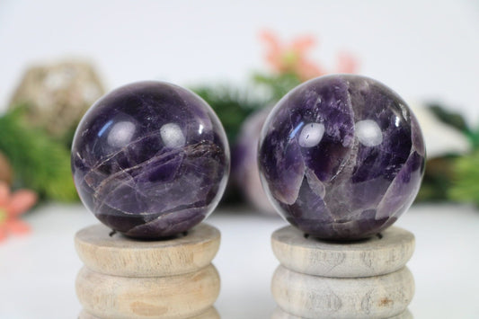 Amethyst Crystal Sphere, Amethyst Crystal Ball - Healing Crystal for Energy, Meditation, and Balance