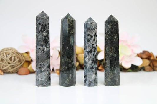 Larvikite Crystal Tower Regular size natural stick Larvakite - Healing Crystal for Energy, Meditation, and Balance