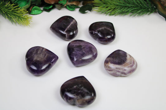 Amethyst Crystal Heart, Amethyst Gemstone Hearts, Amethyst Heart Shaped Healing Stones, Home decor crystal - Healing Crystal for Energy, Meditation, and Balance