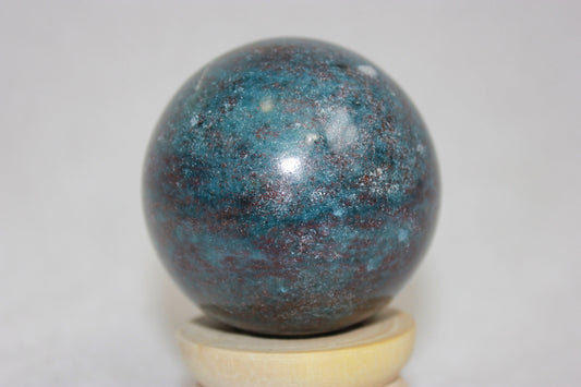 Ruby in Kyanite Large Sphere with wooden stand, High Quality Ruby Kyanite Balls, Large Size 57 mm | 12.5 Oz | 350 g - Healing Crystal for Energy, Meditation, and Balance