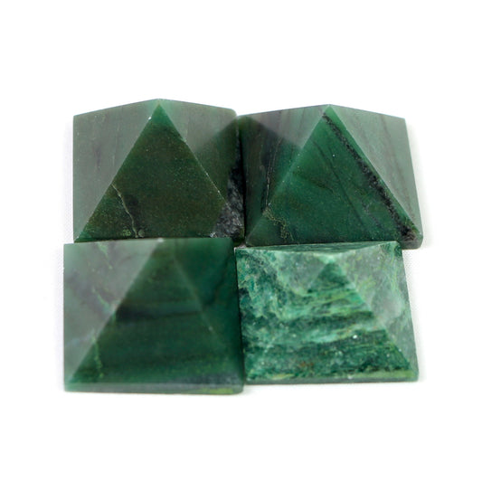 Green Jade Crystal Pyramid, Green Jade Healing Pyramid, Crystal Pyramid for Crystal Grid - Healing Crystal for Energy, Meditation, and Balance