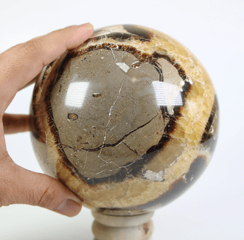 Extra Large Dragon Septarian Crystal Sphere, Septarian Crystal Ball - Healing Crystal for Energy, Meditation, and Balance